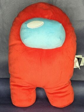 Red Plush Space Character Toy with Light Blue Visor - Kids Stuffed Animal